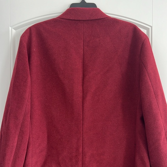 Tommy Hilfiger Addison Wool-Blend Trim Fit Overcoat in Red, Size 44 Short - Picture 11 of 13
